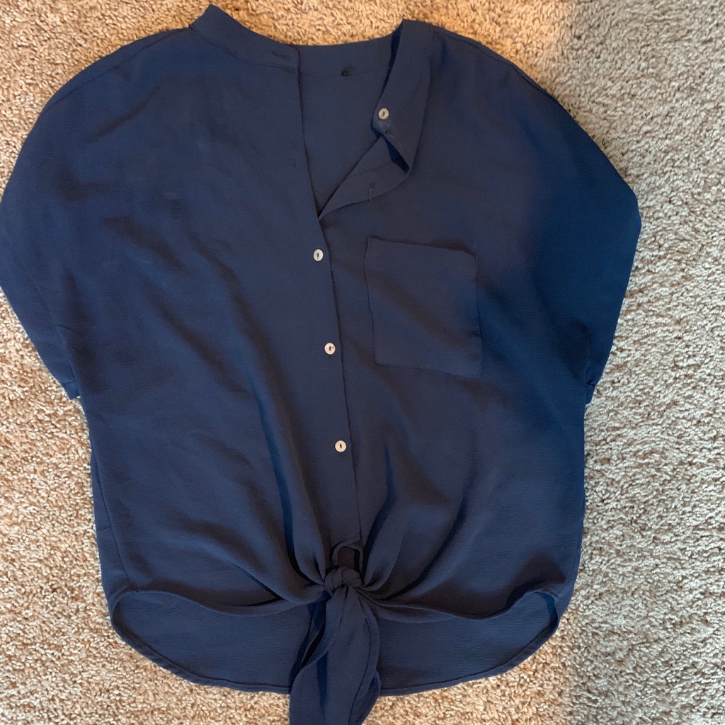 Button Down Tee With Tie